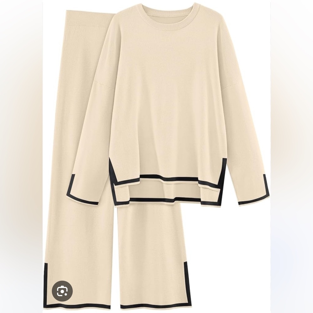Cream and Black Lounge Set